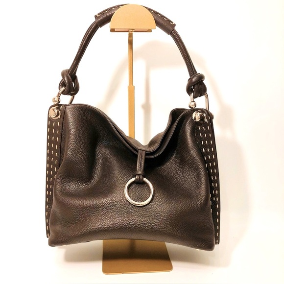 BCBGMaxAzria Signature Brown Shoulder Bag - Picture 1 of 16